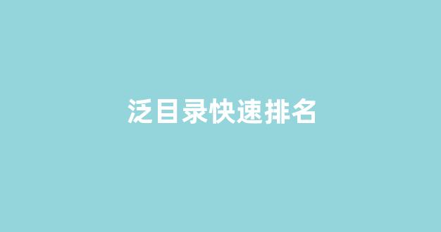 泛目录排名优化
